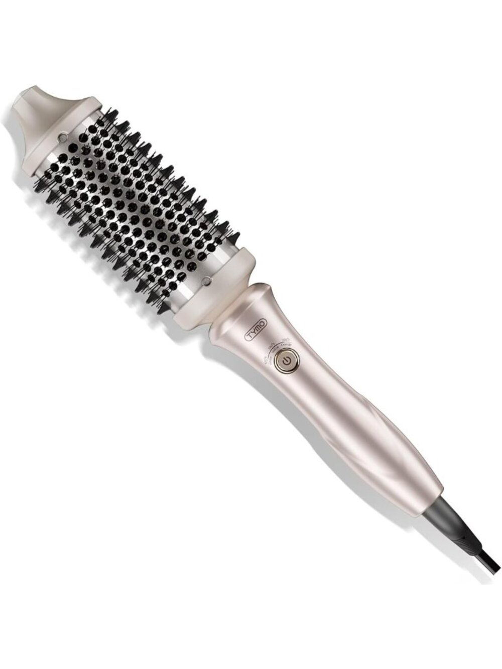 2-in-1 Heated Round Brush & Curling Tool - Volumizing Blowout Styler, Dual